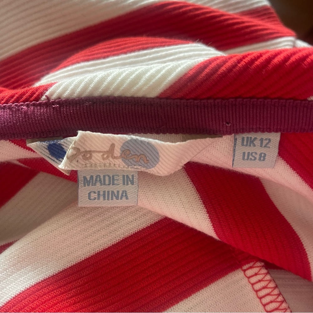 Boden Striped Sarah Ponte Top Ottoman Fabric - Size 8 - Picture 8 of 11